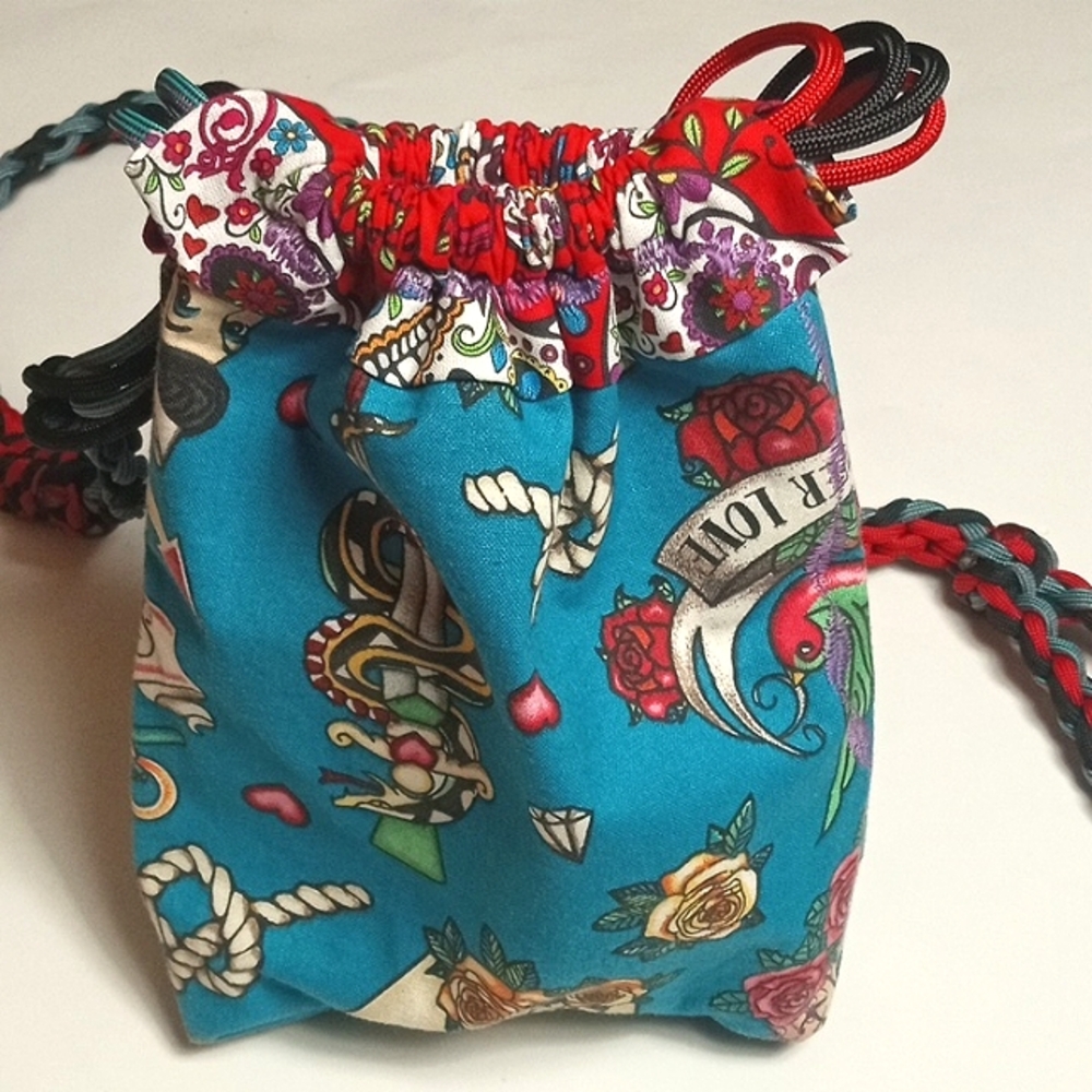 Hand Crafted Shoulder Bag with Wrist Lanyard